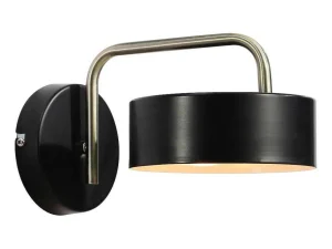 Sale Wandlamp Met Vintage-Stijl Van Metaal - L24 X H14,5 Cm - Zwart En Goud - Otilie Wandlamp