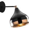 Cheap Wandlamp Van Metaal Met Verstelbare Kap Yildo - D17 X H28 Cm - Zwart En Koperkleurig Wandlamp