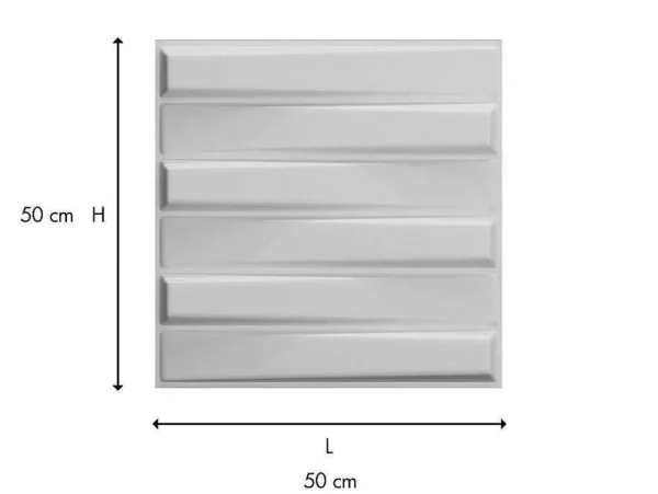 Best Wandpaneel 3D Strait Om Te Verven - Set Van 12 Stuks, 3M Wandpaneel