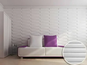 Best Wandpaneel 3D Strait Om Te Verven - Set Van 12 Stuks, 3M Wandpaneel