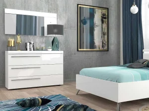 Discount Wandspiegel Met 3 Haken - L. 120 X H. 60 - Wit - Niklos Spiegel