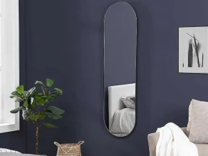 Shop Wandspiegel Van Metaal - Ovaal - B. 40 X H. 140 Cm - Zwart - Onikal Spiegel