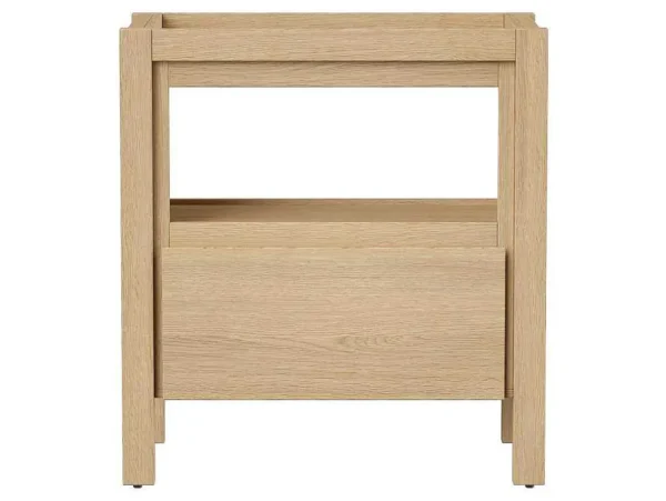 New Wastafelmeubel Met Opbergvak - Eikenfineer - 80 Cm - Cosmoti Wastafelmeubel