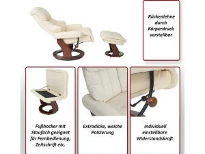 Online Windsor Xxl Relaxfauteuil Met Kruk, Bruin, Natuurlijk Bruin Fauteuil Leer