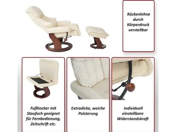 Online Windsor Xxl Relaxfauteuil Met Kruk, Bruin, Natuurlijk Bruin Fauteuil Leer