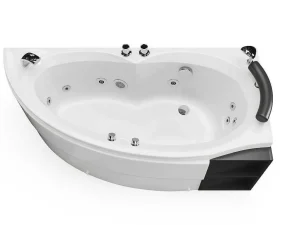Best Sale Wit Asymmetrisch Bubbelbad - 1 Plaats - 150 X 100 Cm - Hoek Rechts - Tabana Massagebad