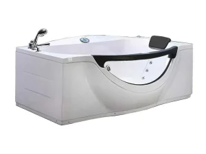 Online Wit Bubbelbad 180 X 96 Cm Met Frontglas 9 Jets Jasmine Massagebad