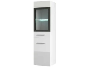 Fashion Witte Badkamerkolom Met Leds - L30 X B30 X H109 Cm - Laurine Badkamerkast