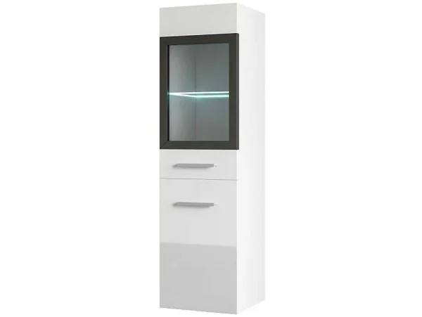 Fashion Witte Badkamerkolom Met Leds - L30 X B30 X H109 Cm - Laurine Badkamerkast