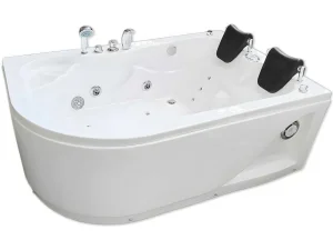 Best Sale Witte Hottub 170 X 115 Cm Voor 2 Personen 15 Jets Dahlia Massagebad