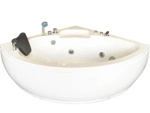 Cheap Witte Hottub 135 X 135 Cm Voor 2 Personen 9 Jets Briony Massagebad
