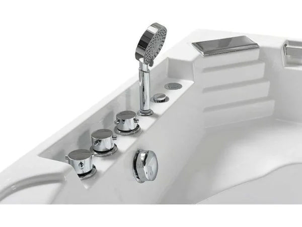 Outlet Witte Hottub Voor 1 Persoon 135 X 135 Cm 6 Jets Sage Massagebad