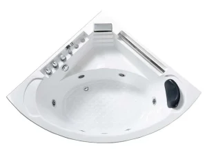 Outlet Witte Hottub Voor 1 Persoon 135 X 135 Cm 6 Jets Sage Massagebad