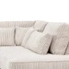 Fashion Xxl Hoekbank Van Beige Ribfluweel Tessio Van Maison Cephy Speciale Modellen Zitbanken & Fauteuils