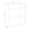 New Zapatero Furniture, Windmodel, 90X26X101.5Cm, Tegroep Hall En Hall, Grijs En Eiken, Moderne Stijl Schoenenkast