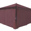 New Zijwand Voor Pergola Calpe Iii, Roodbruin Prieel, Pergola, Gazebo En Kiosk