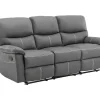 Cheap 3+1 Zitbank In Grijze Kunstleer - Canby Set Zitbank + Fauteuil
