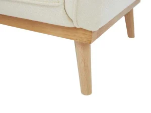 Store Zitbank Met 3 Plaatsen En Bekleding In Beige Textuurstof Fanira Scandinavisch