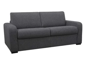 New 3-Zits Express Slaapbank Van Antraciete Stof - Matras 18 Cm - Bevis Slaapbank Met Matras