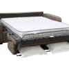 Discount 3-Zits Express Slaapbank Van Olijfgroene Stof - Matras 14 Cm - Bevis Slaapbank Met Matras