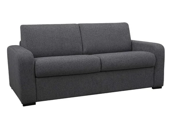 New 3-Zits Express Slaapbank Van Antraciete Stof - Matras 18 Cm - Bevis Slaapbank Met Matras