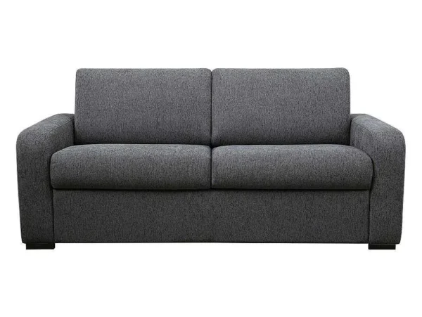 Sale 3-Zits Express Slaapbank Van Antraciete Stof - Matras 14 Cm - Bevis Slaapbank Met Matras