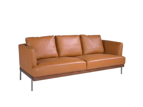 Discount 3-Zitsbank Bekleed In Bruin Leer 6171 2En 3-Zitsbank