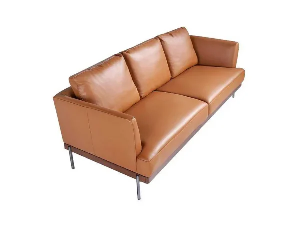 Discount 3-Zitsbank Bekleed In Bruin Leer 6171 2En 3-Zitsbank