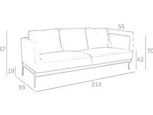 Discount 3-Zitsbank Bekleed In Bruin Leer 6171 2En 3-Zitsbank
