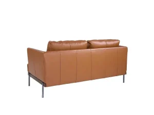 New 2-Zitsbank Bekleed In Bruin Leder 6170 Tweezitsbank