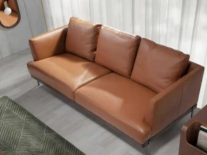 Discount 3-Zitsbank Bekleed In Bruin Leer 6171 2En 3-Zitsbank