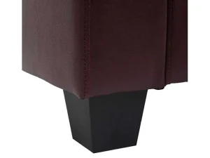 Flash Sale 3-Zitsbank Lille, Kunstleder, Roodbruin Kunstleren Zitbank