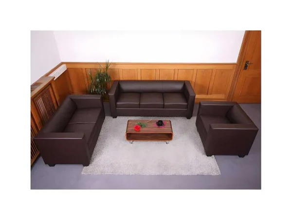 Discount 2-Zitsbank Lille, Kunstleder, Koffie Kunstleren Zitbank