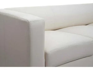 Cheap 3-Zitsbank Lille, Kunstleer, Creme Kunstleren Zitbank
