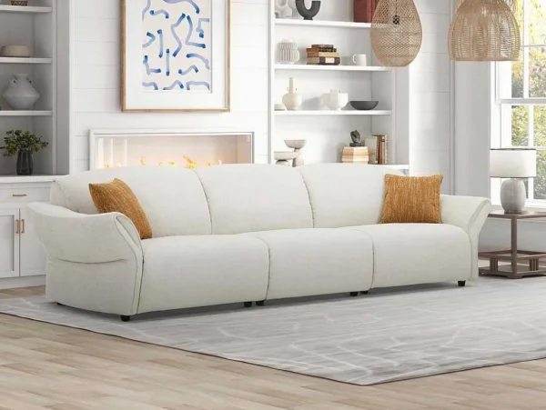 Clearance 4-Zitsbank Van Beige Stof Bodura Vierzitsbank