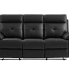 Sale 3- + 2-Zits-Relaxbank Van Zwart Leer Vineta Bankstel 3+2