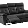 Cheap 3-Zits-Relaxbank Van Zwart Leer Vineta Relaxbanken Met Manuele Relaxfunctie