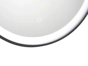New Zwarte Ronde Lichtgevende Badkamerspiegel Met Leds - D. 80 Cm - Numea Accessoires & Spiegels