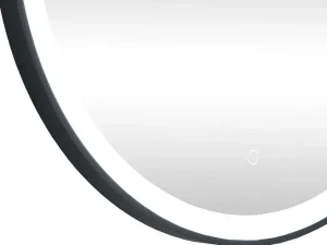 New Zwarte Ronde Lichtgevende Badkamerspiegel Met Leds - D. 80 Cm - Numea Accessoires & Spiegels