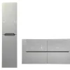 Store Zwevend Wastafelmeubel Met Dubbel Inbouwbekken En Kast - Grijs - 120 Cm - Selita Dubbele Wastafel