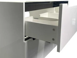 Best Sale Zwevend Wastafelmeubel Met Dubbel Inbouwbekken - Wit - 120 Cm - Selita Dubbele Wastafel
